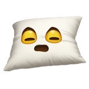 cartoon head buried in pillow sticker