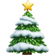 Christmas tree with snow sticker