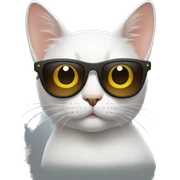 Cat with sunglasses sticker