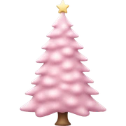 pastel pink christmas tree sticker