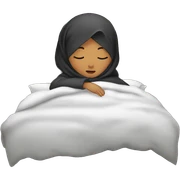 Hijabi-woman-sleeping-inside-bed sticker