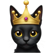 Black Cat in a crown sticker
