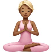 blonde yoga girl light pink clothes n sticker