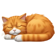 Sleeping orange cat sticker