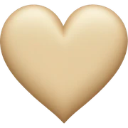 Beige heart  sticker