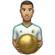 Ronaldo with gold ball sticker