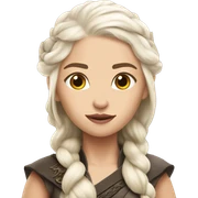 Daenerys Targaryen from game of thrones with dragon sticker