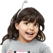 smiling girl with cat ears sticker