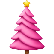 pink christmas tree sticker