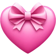 pink heart with bow sticker