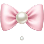 light pink bow with a pearl charm sticker