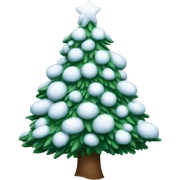 snow on christmas tree sticker