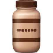 Protein powder chocolate flavor sticker