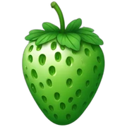 Green strawberry sticker