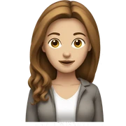 White woman with brown hair shopping  sticker