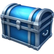 Blue and silver glowing chest  sticker