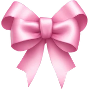 light pink ribbon bow sticker
