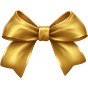 Gold bow sticker