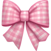 pastel pink plaid bow sticker
