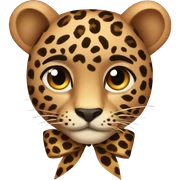 leopard bow sticker