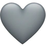 Gray heart sticker