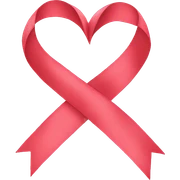 Ribbon with heart sticker