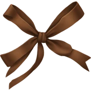 Brown bow sticker