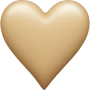 Beige heart  sticker