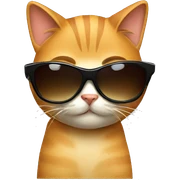 Cat with sunglasses sticker