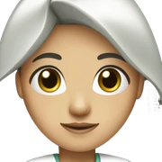 Nurse with long dark hair green eyes sticker