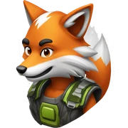 Gaming mascot fox sticker