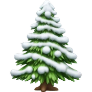 Christmas tree with snow  sticker
