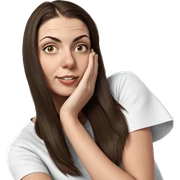 girl with brown hair closeup sticker
