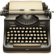 Ancient typewriter  sticker