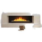 Modern fireplace sticker