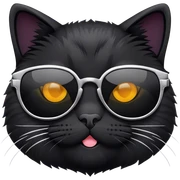 Cat with sunglasses sticker