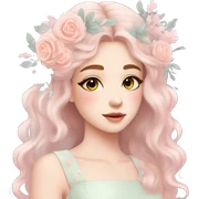 Dreamy pretty pastel flower girl aesthetic sticker