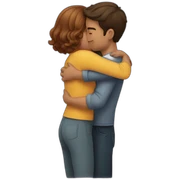 romantic hug sticker
