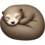 a cute otter sleeping sticker