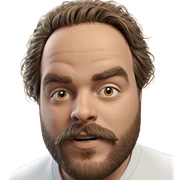 portrait of a bearded man sticker