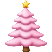 baby pink christmas tree sticker