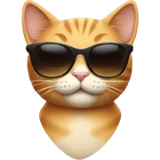 Cat with sunglasses sticker