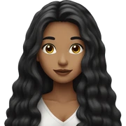 girl with long black hair beautiful sticker