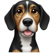 Dog black sticker