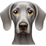 Weimaraner in Emoji Style  sticker