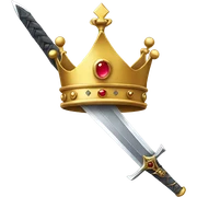 crown and sword sticker