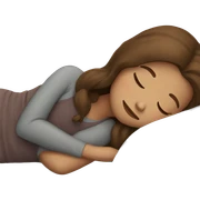 brown haired girl sleeping  sticker