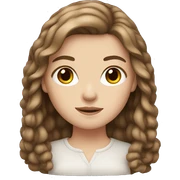 White girl with brown hair sticker