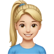girl with ponytail sticker