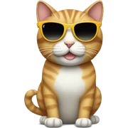 Cat with sunglasses sticker